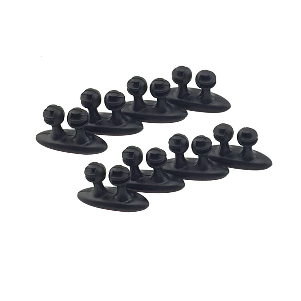 Cable Clips,8 Pack Adhesive Cord Holders, Ideal Management for Organizing Cable Wires-Home, Office, Car, Desk Nightstand - Black