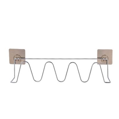 CTVR Wall Mounted Slippers Rack, Bathroom Door Slippers Organizer Stand, Adhesive Type Towel Hanger, for Kitchen, Entryway, You can Hang Two Pairs