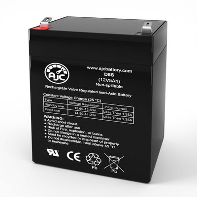 AJC Battery Compatible with Chicago Digital Power R-UPR 508 12V 5Ah UPS Battery