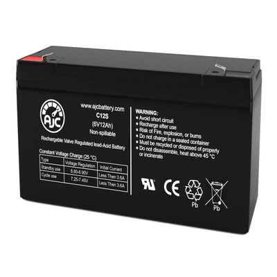 AJC Battery Compatible with Powerware BAT-0070 6V 12Ah UPS Battery