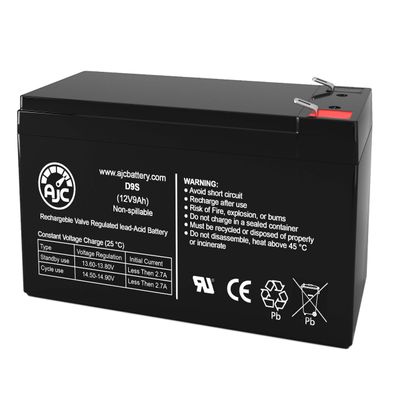 AJC Battery Compatible with Intellipower Bright Rugged 1500VA 1050W FA10288 12V 9Ah UPS Battery