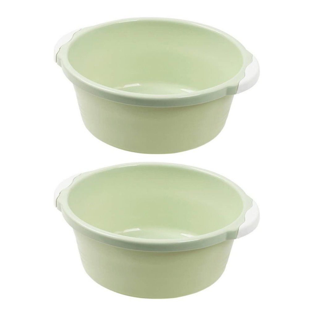 Simple Basin 2pcs Home Bathroom Wash Basin Large Size Easy to Move