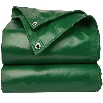LFFH Waterproof TarpaulinThick Tarpaulin Canopy with Hemming and Rope Inserting Stainless Steel Grommets Tent Boat Pool Trailer and Truck Tarps Cover (Color : Green, Size : 4x10m)