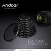 Andoer 49 mm Digital Slim CPL Circular Polarising Filter Glass Filter for Canon Nikon Sony DSLR Camera Lens view 2