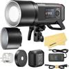 Godox AD600 Pro II All-in-One Outdoor Flash Strobe for Canon Sony Nikon Fujifilm Fuji Olympus Panasonic Pentax Leica Cameras,2.4G TTL 1/8000 HSS,0.01~0.9s Recycle Time,40W Bi-Color LED Modeling Light view 1