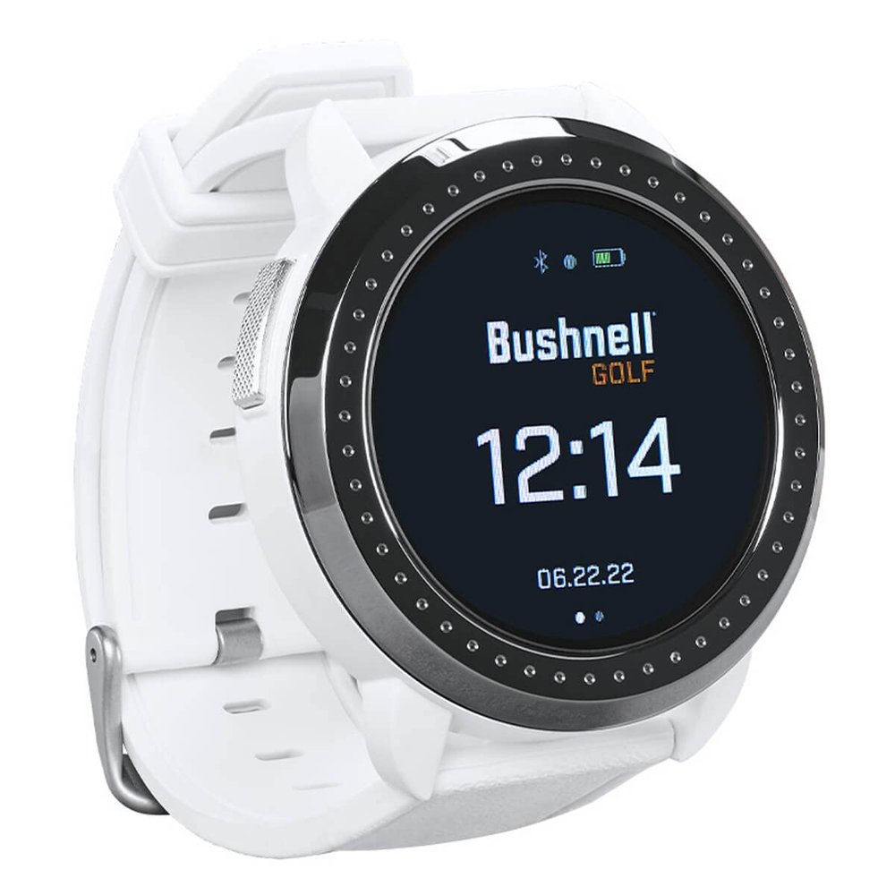 Bushnell Golf iONElite GPS Watch  Color Touchscreen, SlopeAdjusted Yardages, 38,000+ Courses, Shot Tracker, USBC, Magnetic Charger - White