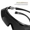 Glove Station Optic Max Safety Glasses Over Eyeglasses - Fits Over Your Prescription - Safety Glasses for Men and Women with Anti-Fog Coating, Wrap-Around Lenses, Adjustable Arms and Side Shields view 3