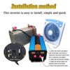 TOOJUN Car Inverter Pure Sine Wave DC 12v to AC 220v Power Inverter Home RV Inverter with Precise Real-Time Voltage LCD Display and USB Ports,6000W view 2