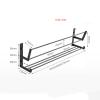 CTVR Stainless Steel Slippers Rack, Bathroom Door Slippers Organizer Stand, Wall Mounted Towel Hanger, for Kitchen, Entryway, Double-Decker (Size : 60 * 19 * 13.5cm) view 2