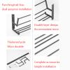 CTVR Stainless Steel Slippers Rack, Bathroom Door Slippers Organizer Stand, Wall Mounted Towel Hanger, for Kitchen, Entryway, Double-Decker (Size : 60 * 19 * 13.5cm) view 3
