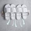 CTVR Wall Mounted Shoe Rack, Stainless Steel Slipper Shelf, Bathroom Shoe Holder, Multifunctional Towel Stand, for Closet, Entryway, Kitchen view 1