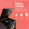 Victor VWRP-4500 Boyleston 7-in-1 Turntable Music Center with 3-Speed Record Player, CD/MP3 Player, AM/FM Radio, Bluetooth in, USB Playback & Record, Built-in Stereo Speakers, and Album Storage view 4