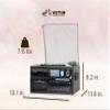 Victor VWRP-4200 Cosmopolitan 8-in-1 Turntable Music Center with 3-Speed Record Player, CD/MP3/Cassette Player, AM/FM Radio, Dual Bluetooth in & Out, USB Playback & Recording view 3