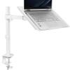 VIVO Single Laptop Notebook Desk Mount Stand, Fully Adjustable Extension with C-clamp, Fits up to 17 inch Laptops, White, STAND-V001LW view 1