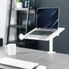 VIVO Single Laptop Notebook Desk Mount Stand, Fully Adjustable Extension with C-clamp, Fits up to 17 inch Laptops, White, STAND-V001LW view 2