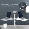 VIVO Single Laptop Notebook Desk Mount Stand, Fully Adjustable Extension with C-clamp, Fits up to 17 inch Laptops, White, STAND-V001LW view 4