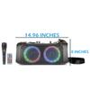 Max Power Boombox - MPD421 Portable Boombox Stereo Speaker System - Multi LED Ring Lights - Wireless Bluetooth Speaker with Mic and Remote - Rechargeable Battery Perfect for Indoor and Outdoor. view 2