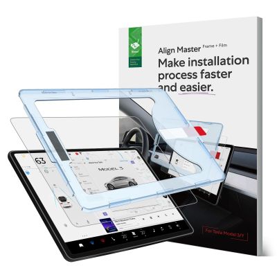 Bioton Nano-Texture Glass Screen Protector designed for Tesla Model 3 (2023-2017) / Tesla Model Y (2024-2020), Center Control Touchscreen, Automatic Alignment, Anti Glare, 9H Hardness