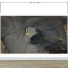 Abstract Black and Gold Agate Marble Stone Pattern Wall Mural. Removable Peel and Stick Wallpaper. #6454 (9ft Tall X 16ft Wide) view 2