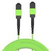 AMPCOM MPO to MPO Trunk Cable 50/125m Multimode OM5 (8 Fiber, MPO to MPO Female, Type B, LSZH/Riser, UPC, Lime Green) 5m (16ft) view 1
