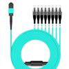 AMPCOM MPO to FC Breakout Cable 50/125m Multimode OM3-300(8 Fiber, MPO to FC, Type B, LSZH/Riser, UPC, Aqua) 50m (164ft) view 2