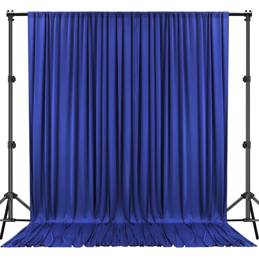 10ft x10ft Royal Blue Seamless Durable Backdrop for Party, Wedding, Baby Shower, Birthday, Graduation, Exhibition Decoration Photography Bridal Shower Drape Photo Booth Home Curtain