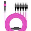 AMPCOM MPO to FC Breakout Cable 50/125m Multimode OM4(8 Fiber, MPO to FC, Type B, LSZH/Riser, UPC, Magenta) 5m (16ft) view 2