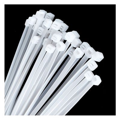 Cable ties 14 inch white zip ties for outdoor use 100 pcs strong long nylon ties clear Large industrial plastic tie wraps