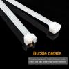 Cable ties 14 inch white zip ties for outdoor use 100 pcs strong long nylon ties clear Large industrial plastic tie wraps view 2