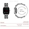 Compatible for Amazfit GTS 4 Band, Lamshaw Jewelry Chain Metal Wristband with Leather Belt Strap Wristband Compatible for Bip 3/Bip 3 Pro/Bip U Pro/Bip U/GTS 3/GTS/GTS 2/GTS 2 mini/Bip/Bip S Lite/Bip S/GTS 4 Mini/GTS 4 Smartwatch (Silver-Black) view 4