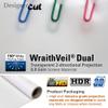 Elite Screens Designer Cut 135" Diag. 16:9, 4K/8K Ultra HD Front/Rear DIY Raw Projector Screen Material, WraithVeil Dual Projection Screen, RM-135H-DUAL view 2