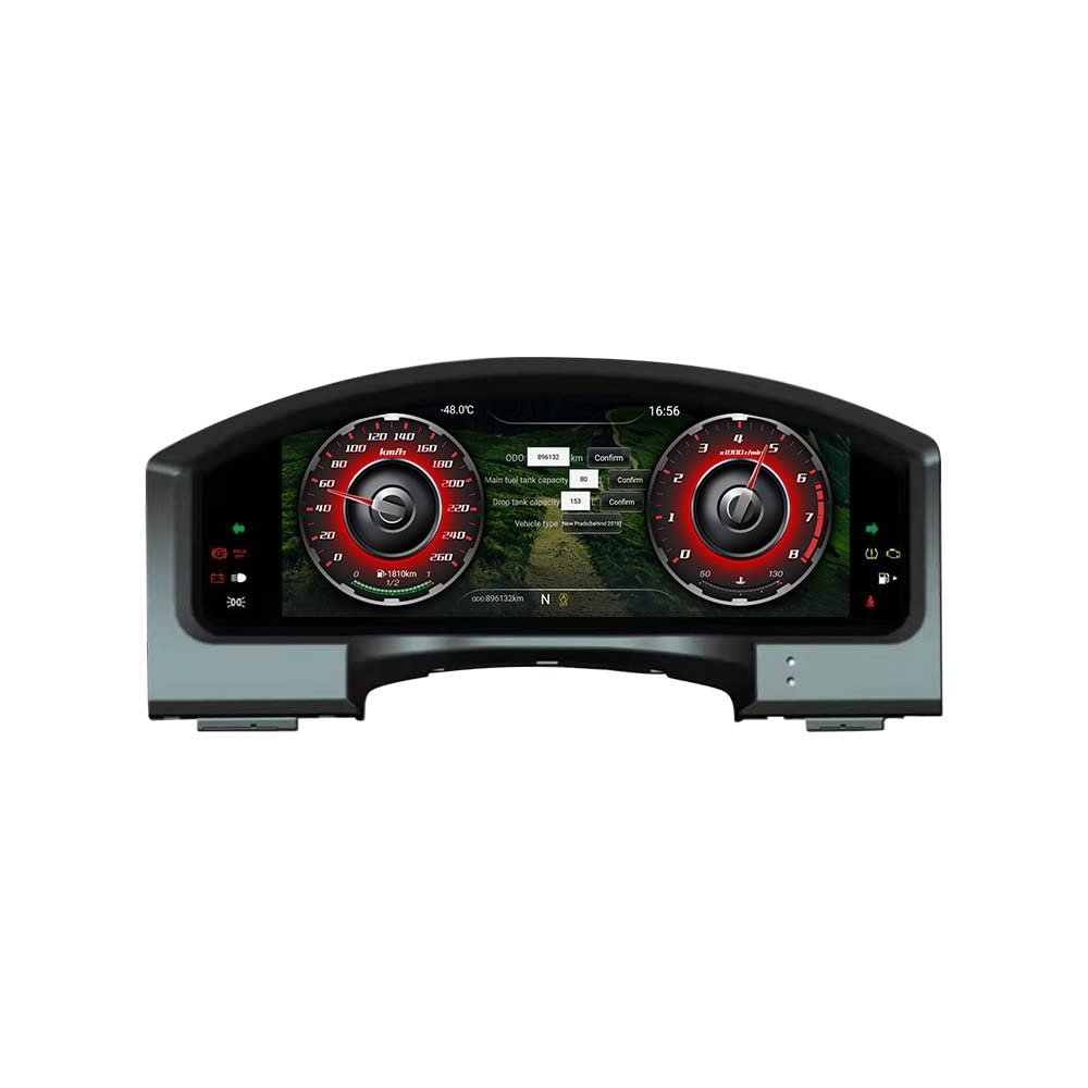 MOOKAKA Digital Dash Cluster Original Car Information Display Digital Dashboard LCD Screen Speedmetor for Toyota Land Cruiser LC200 2008-2019(2008-2015)