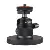 Andoer Mini Dual Use Ball Head Ballhead Adapter 1/4 Inch Screw & Cold Shoe Connection 360 Rotatable Aluminum Alloy with Large Magnetic Base 350g Load Capacity Replacement for Sports Camera Digital view 1