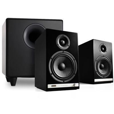 Audioengine HD6 Premium Powered Bookshelf Speakers | 150W Audiophile-Grade Bluetooth 5.0 Speakers with aptX HD | 24-Bit DAC | Real Wood Veneer