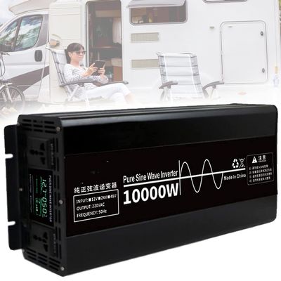 UIBAO 10000w Power Inverter DC 24V/48V to AC 220V Pure Sine Wave Inverter Voltage Converters Transformer Car Inverter with LCD Display and AC Outlets for RV Camping Outdoor,10000W-48V