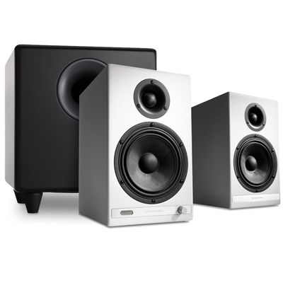 Audioengine HD6 Premium Powered Bookshelf Speakers | 150W Audiophile-Grade Bluetooth 5.0 Speakers with aptX HD | 24-Bit DAC | Real Wood Veneer