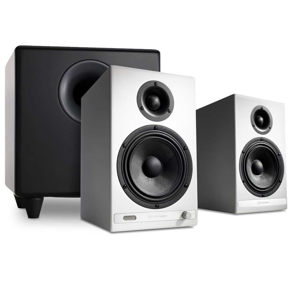 Audioengine HD6 Premium Powered Bookshelf Speakers | 150W Audiophile-Grade Bluetooth 5.0 Speakers with aptX HD | 24-Bit DAC | Real Wood Veneer