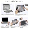 MOSISO Compatible with MacBook Air 13 inch Case 2025 2024 2023 2022 M4 A3240 M3 A3113 M2 A2681, Heavy Duty Hard Shell Cover with TPU Bumper&Keyboard Cover for MacBook Air 13.6 inch Case, Black view 3