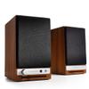 Audioengine A2 HD Walnut Powered Bluetooth Speakers and S8 White Subwoofer Bundle view 2