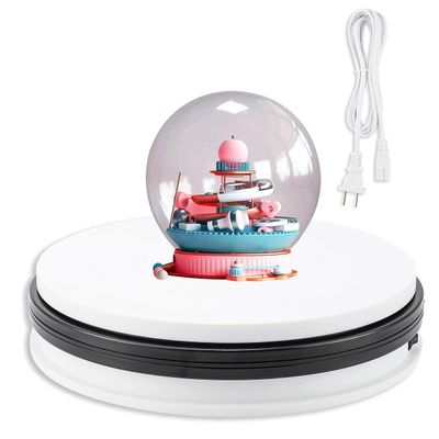 rUrEu 360 Degree Photography Display Stand, Motorized Display Stand Electric Rotating Turntable, Rotating Turntable for Photography/5.9 in Diameter 33Lb Capacity