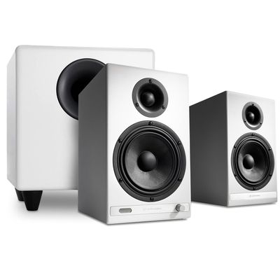 Audioengine HD6 Premium Powered Bookshelf Speakers | 150W Audiophile-Grade Bluetooth 5.0 Speakers with aptX HD | 24-Bit DAC | Real Wood Veneer