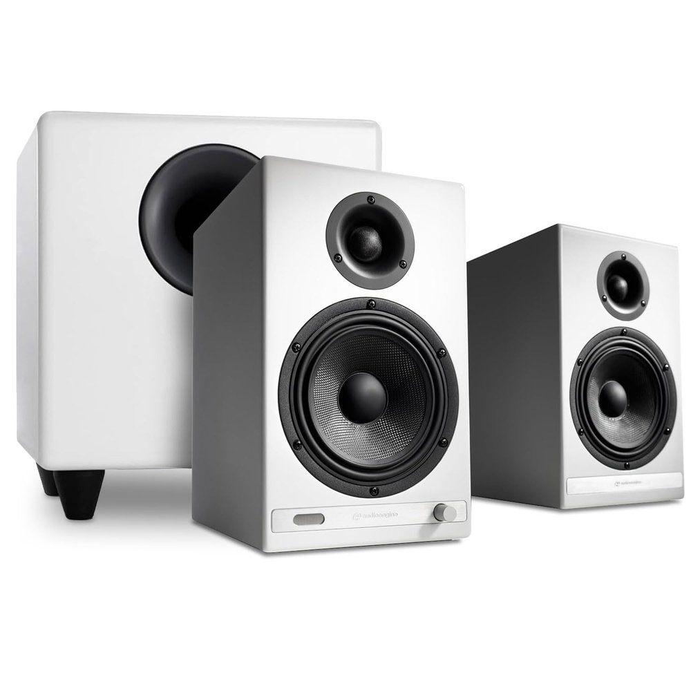 Audioengine HD6 Premium Powered Bookshelf Speakers | 150W Audiophile-Grade Bluetooth 5.0 Speakers with aptX HD | 24-Bit DAC | Real Wood Veneer