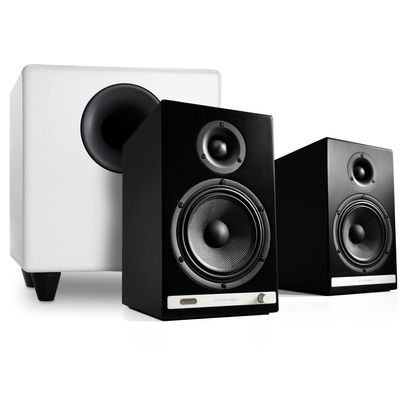 Audioengine HD6 Premium Powered Bookshelf Speakers | 150W Audiophile-Grade Bluetooth 5.0 Speakers with aptX HD | 24-Bit DAC | Real Wood Veneer