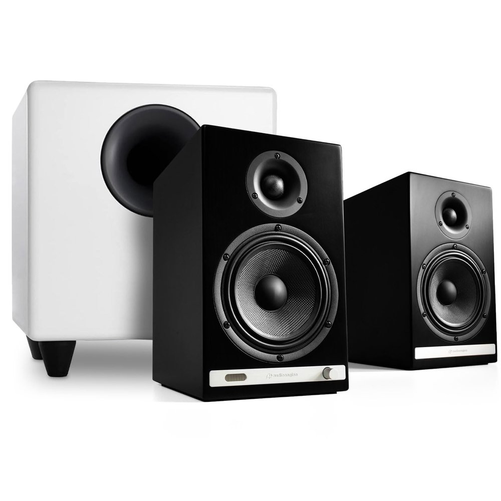 Audioengine HD6 Premium Powered Bookshelf Speakers | 150W Audiophile-Grade Bluetooth 5.0 Speakers with aptX HD | 24-Bit DAC | Real Wood Veneer