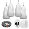 Pure Resonance Audio PD4W 4" Pendant Speaker Package with Installation Wire - (6 Speakers, White) view 1