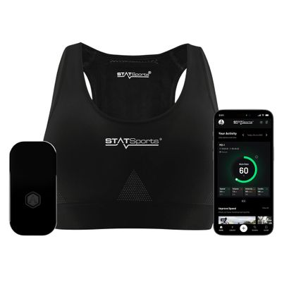 STATSports Academy Womens GPS Soccer Tracker Vest - Advanced All-in-One Sports Tracker with Drills, Coaching & Nutrition - Tracks 24 Key Metrics - Soccer GPS Vest Used by Pro Female Players, Adult M