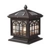 CHENKUI Post Light Standards Waterproof Post Cap Light Modern Exterior Post Top Lantern with Photocell Sensor with Seeded Glass Pier Mount Black Pillar Light for Fence Deck Garden and Patio Posts view 1