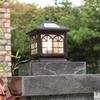CHENKUI Post Light Standards Waterproof Post Cap Light Modern Exterior Post Top Lantern with Photocell Sensor with Seeded Glass Pier Mount Black Pillar Light for Fence Deck Garden and Patio Posts view 4