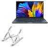 BoxWave Stand and Mount Compatible with ASUS ZenBook Pro 15 (UM535) - Compact QuickSwitch Stand, Portable Multi Angle Viewing Foldable Riser - Metallic Silver view 1