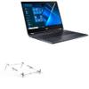 BoxWave Stand and Mount Compatible with Acer TravelMate Spin P4 (TMP414RN-51) - Pocket Aluminum Stand 3-in-1, Portable Multi Angle Viewing Riser - Metallic Silver view 1